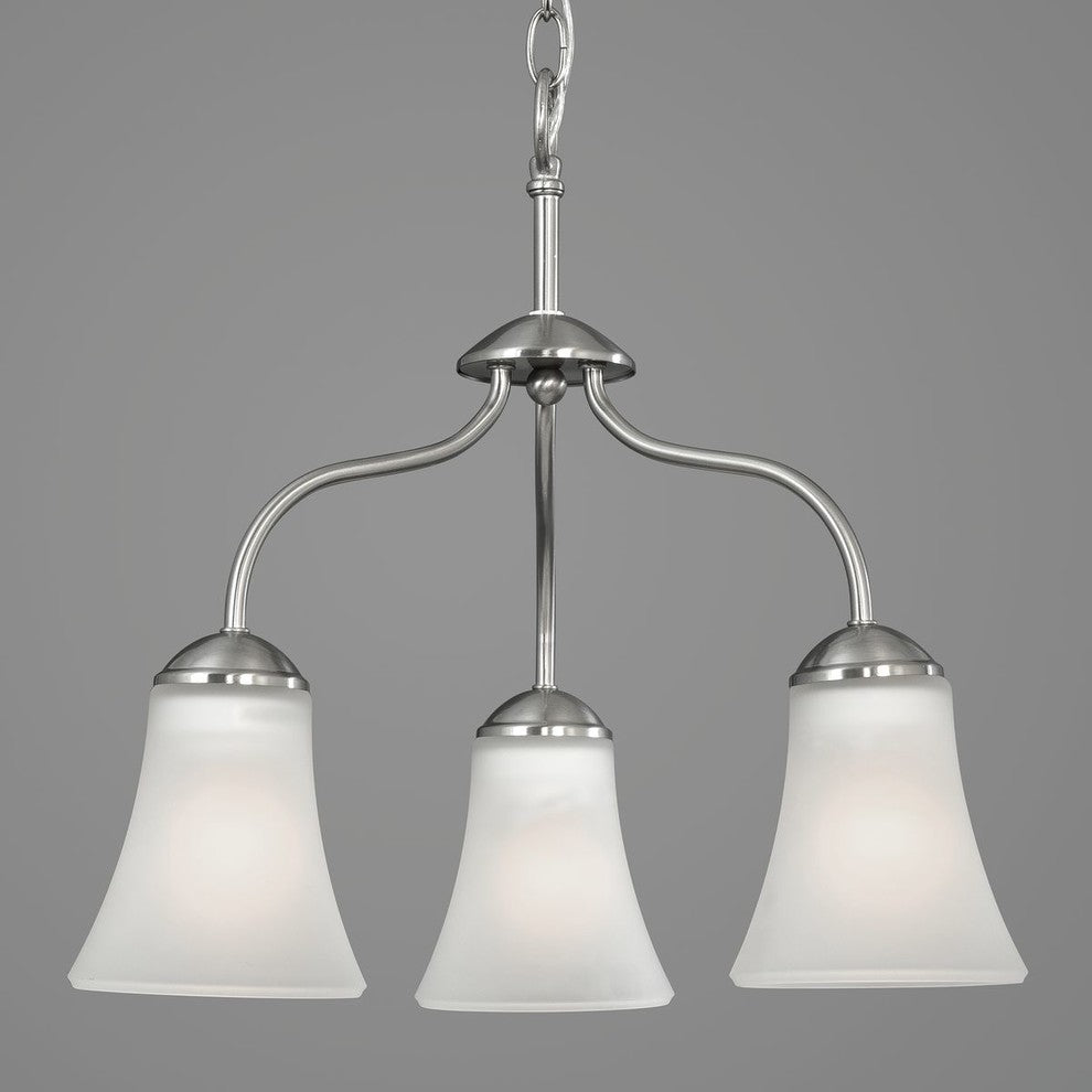 Classic Collection 3-Light Chandelier, Brushed Nickel