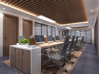 Ergonomic High Back Swivel Boss Ribbed PU Leather Office Chair Modern, Gray