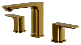 Karran 2-Handle 3-Hole Widespread Faucet With Pop-up Drain, Gold