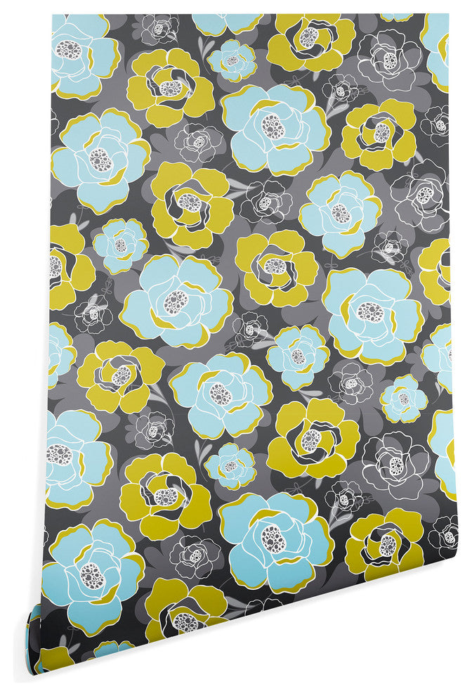 Deny Designs Heather Dutton Katrien Wallpaper, Gray, 2'x10'