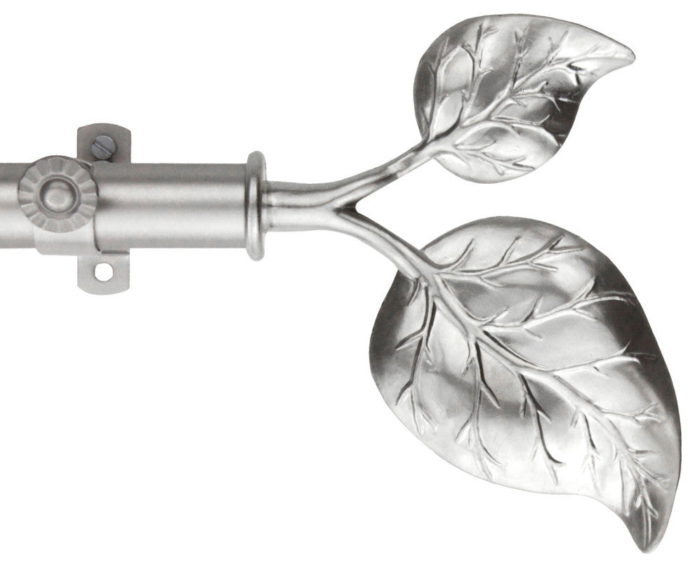 Eve Curtain Rod 13/16" 28-48", Satin Nickel