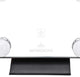 Lumiere Touch Pad Mini LED Makeup Mirror, Black, Hollywood Led Bulbs