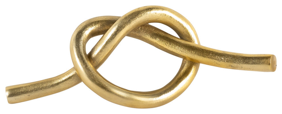 Metal, 12", Single Knot Deco, Gold