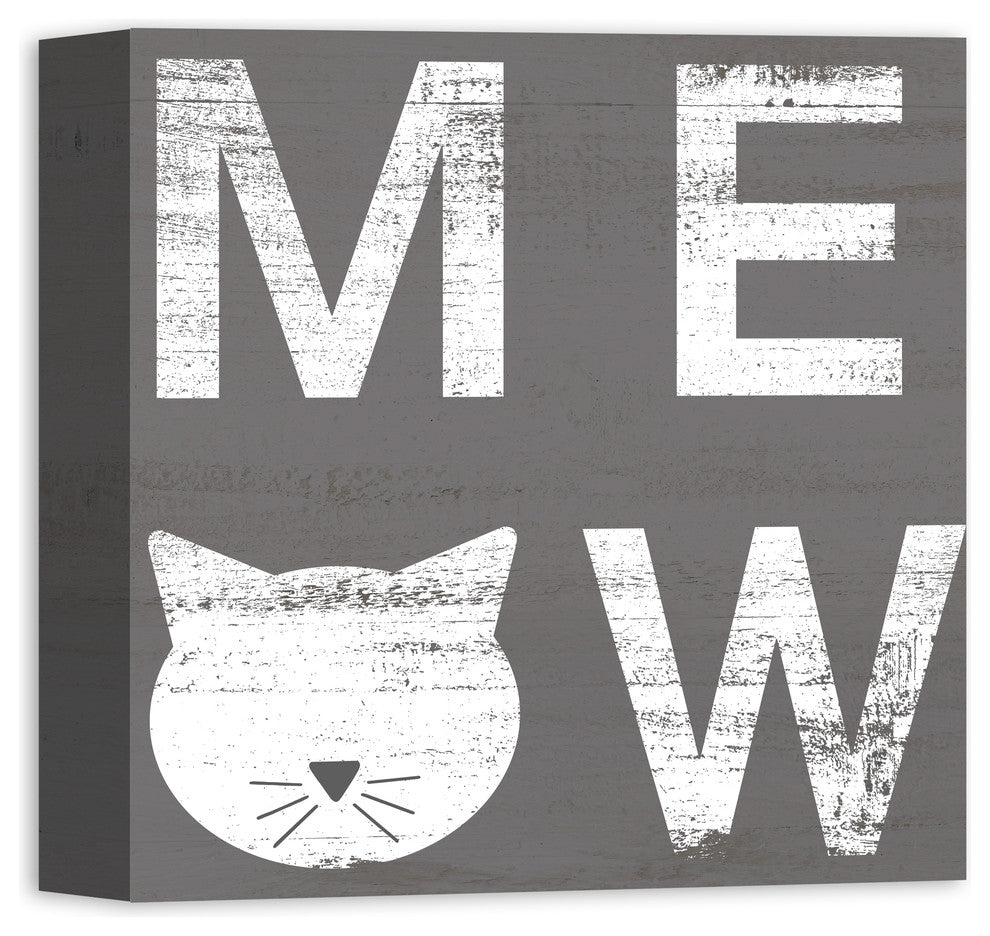 Designs Direct Meow 12x12 Canvas Wall Art