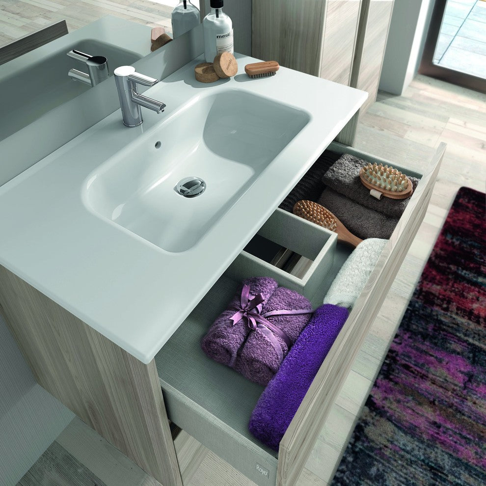 Unit 32" Sansa 3 DR White with basin