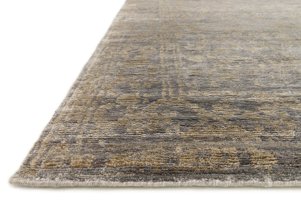 Limestone Hand Knotted Viscose from Bamboo Mirage Area Rug by Loloi, 2''0"x3''0"