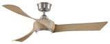 Fanimation Wrap Custom Ceiling Fan Brushed Nickel/Natural with LED Light, 52"