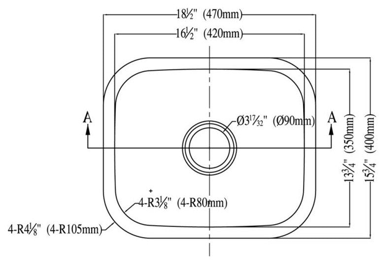 Dawn ASU102 Undermount Single Bowl Bar and kitchen Sink Polished Satin Finish