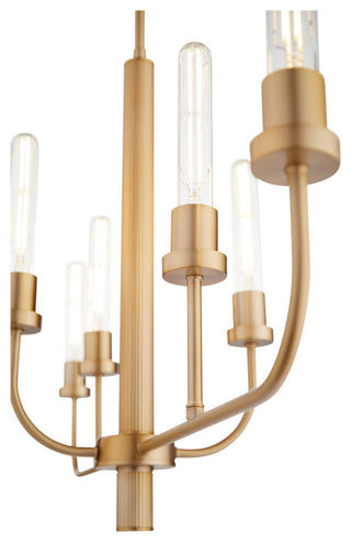 Quorum International 622-6 Sheridan 6 Light 35"W Linear - Aged Brass