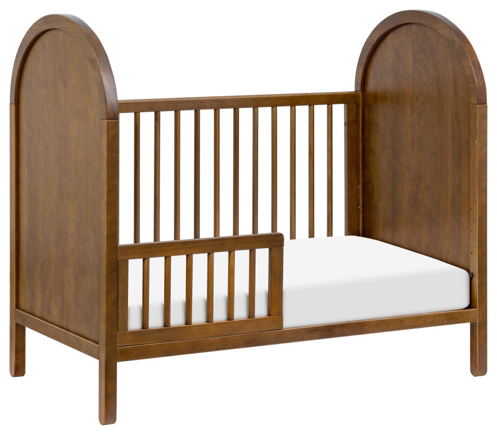 Bondi Cane 3-in-1 Convertible Crib with Toddler Bed Conversion Kit, Natural Walnut, Wood
