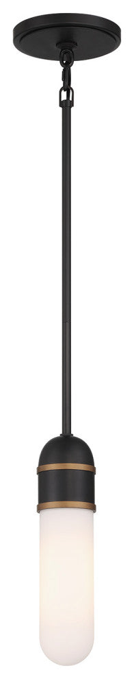 Crystorama Lighting Group CAP-8511 Capsule 3"W LED Mini Pendant - Matte Black /