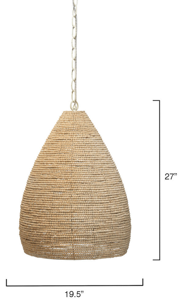 Gulf Wood Beaded 1-Light Pendant