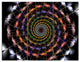 Multicolor Abstract Spiral Flower, Abstract Triptych Canvas Art, 36x28, 3 Panels