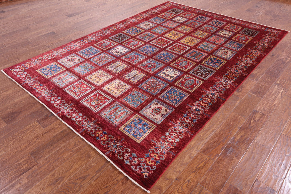 6' 6" X 9' 7" Persian Gabbeh Tribal Handmade Rug Q7417
