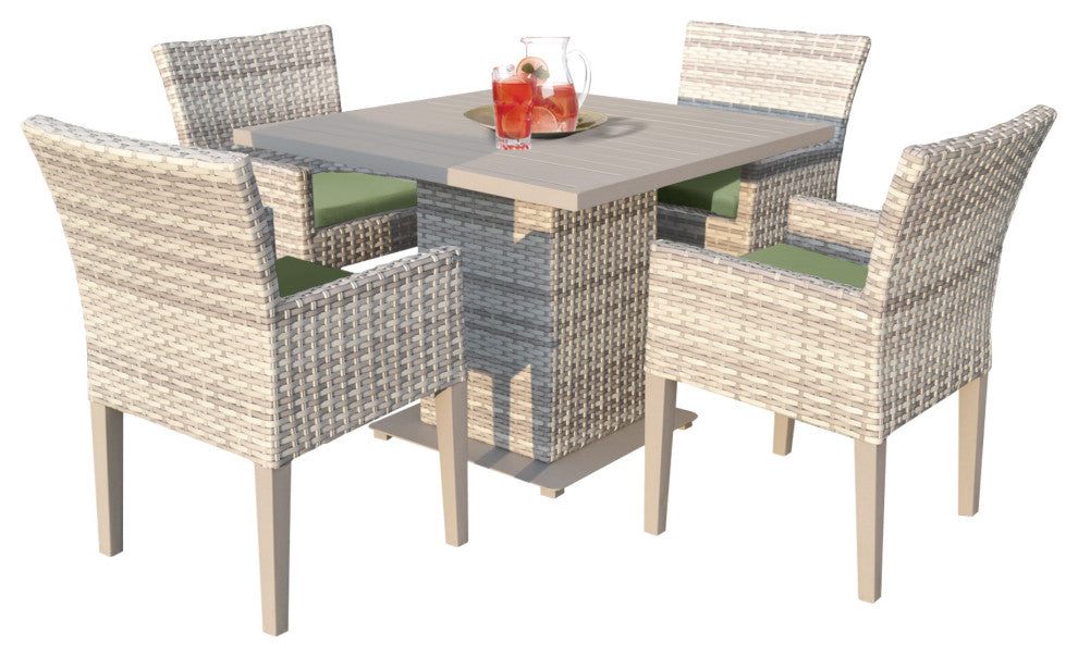 Fairmont Square Dining Table with 4 Chairs, Cilantro