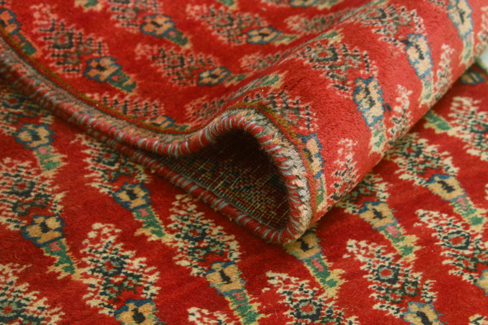 Fine Vintage Distressed Mariam Red/Beige Runner, 1'6x7'4