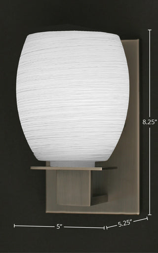 Apollo 1-Light Wall Sconce, Graphite/White Linen