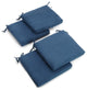 20"x21" Polyester Chair Cushion, Set of 4, Indigo
