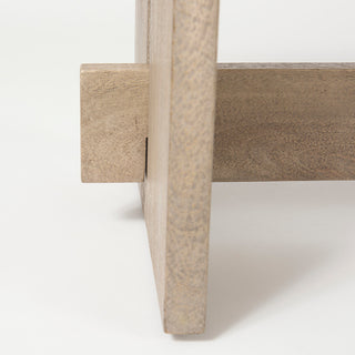 Aida Light Grey Solid Wood Dining Bench