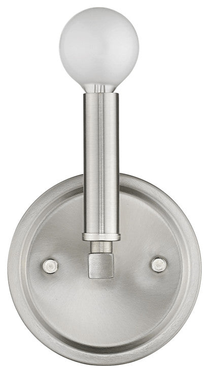 One Light Silver Wall Sconce