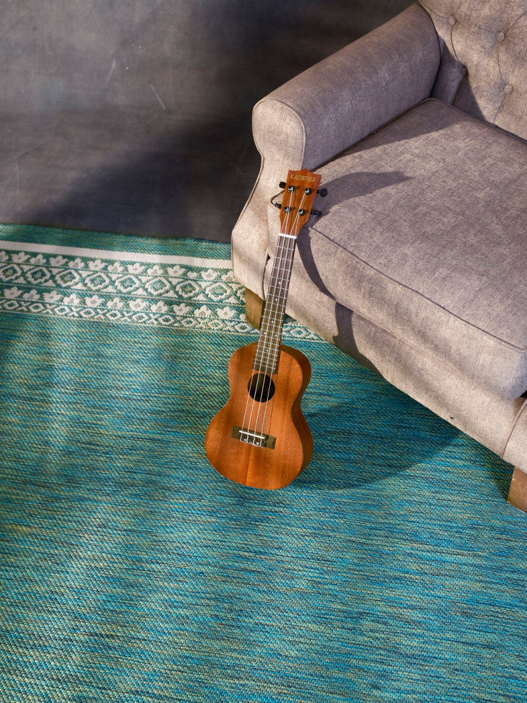 Outdoor Collection Oriental Accent Water Proof Rug, Ocean, 7'10"x10'
