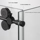 Villena Rectangle Single Sliding Frameless Shower Enclosure, Matte Black, 60"