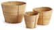 Cane Rattan Mini Round Tapered Baskets, Set of 3