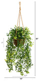 20" Baby Tear Artificial Plant, Hanging Basket