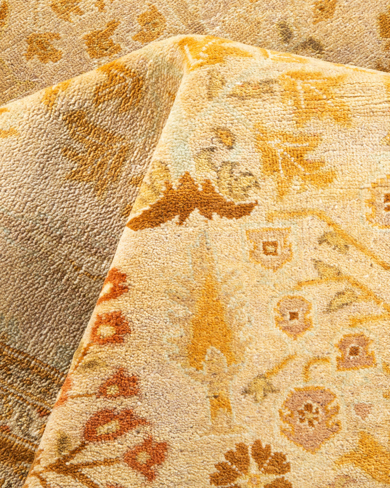 Eclectic, One-of-a-Kind Hand-Knotted Area Rug Ivory, 6' 1" x 8' 10"