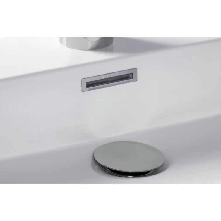 Cube Collection Lav Sink With WETMAR BiO, Matte White