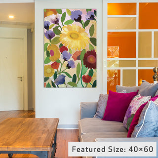 "Irises" by Kim Parker, 40x26x1.5