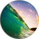 Waves Kissing Clouds, Seascape Art Large Disc Metal Wall Art, 11"