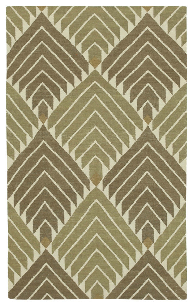 Rug N Carpet - Handmade Wool 3' 6'' x 5' 8'' Flatweave Dhurrie Kilim Rug