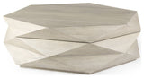 48" Natural Solid Wood Hexagonal Lift Top Coffee Table