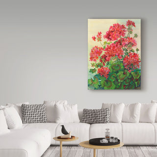 Joanne Porter 'Geraniums' Canvas Art, 19"x14"