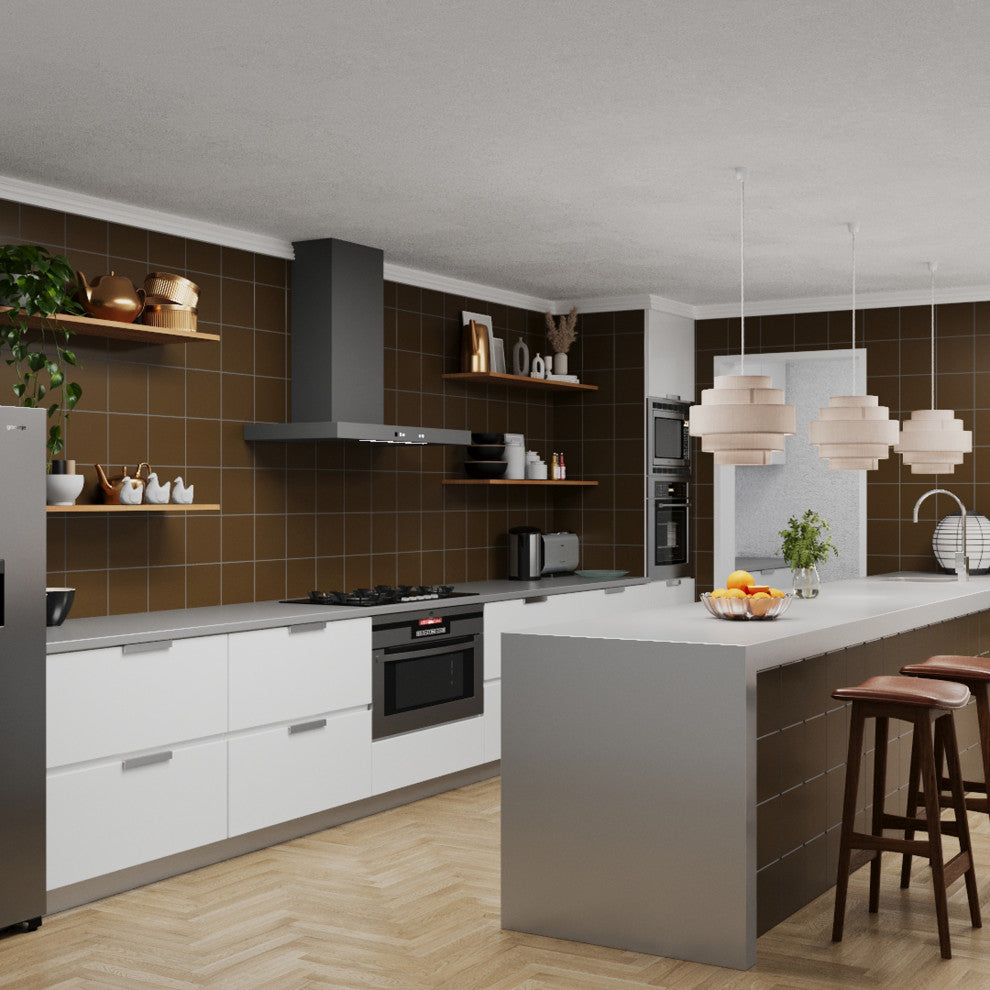 Monocolor Caoba Ceramic Floor and Wall Tile