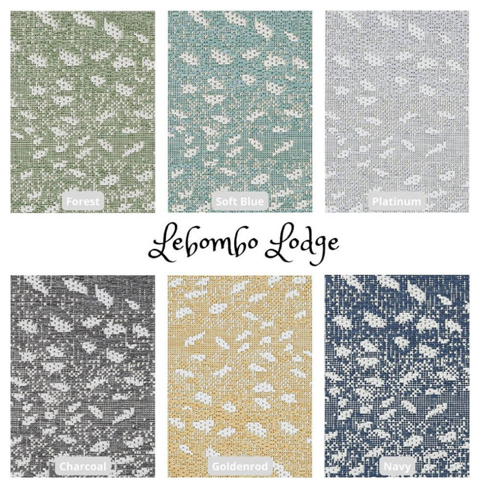 Lebombo Lodge Area Rug, Indoor/Outdoor, Carpet, Runner, Mat, Navy Square 12'x12'