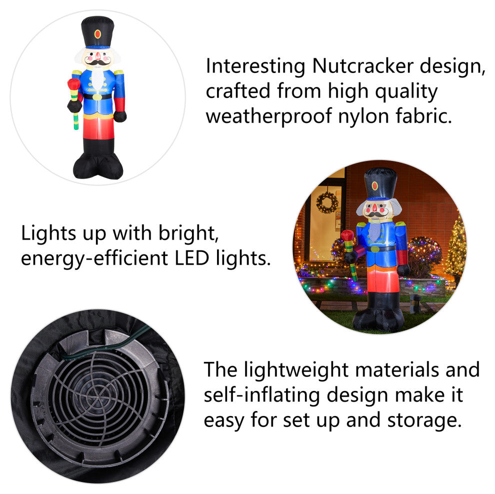 8FT Lighted Inflatable Nutcracker Decor