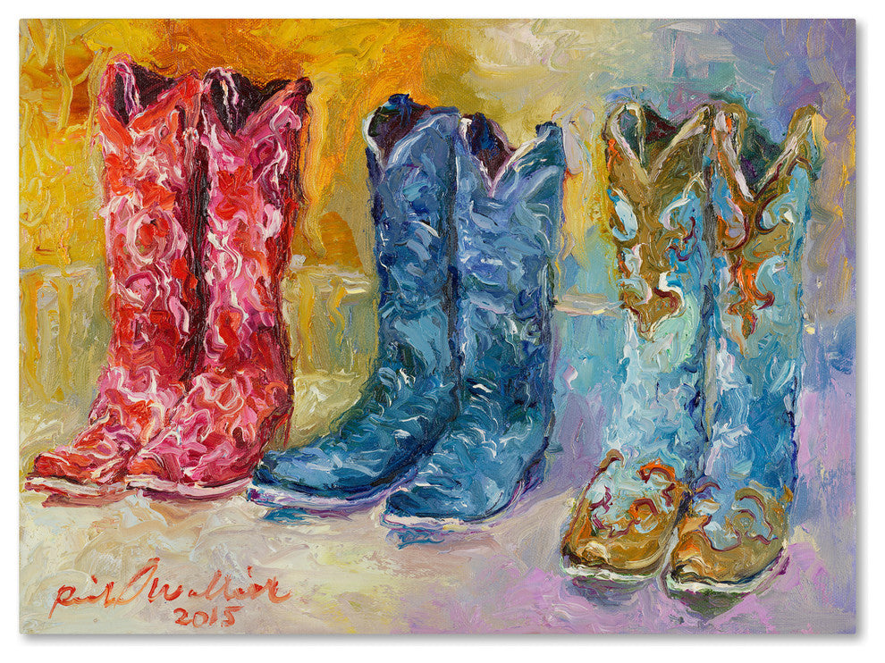 Richard Wallich 'Cowboy Boots' Canvas Art, 32 x 24