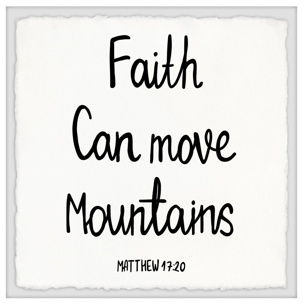 "Faith Move Mountains" Framed Painting Print, 24x24