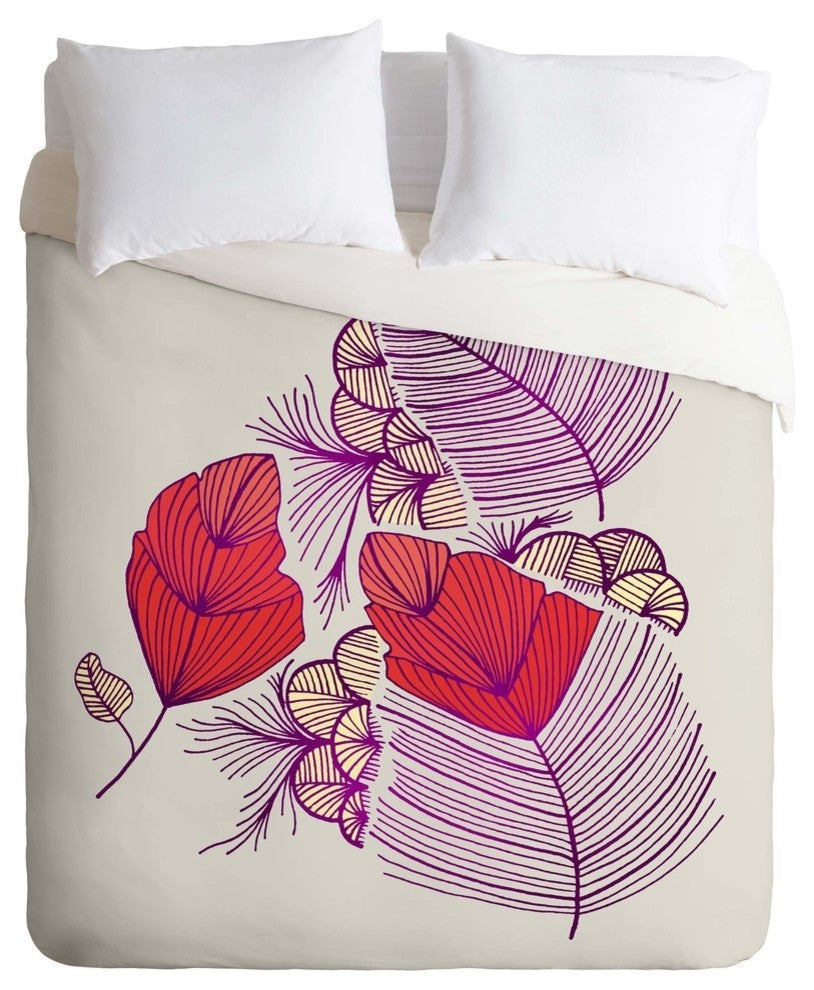 Deny Designs Gabi Sea Leaves Duvet Cover - Lightweight