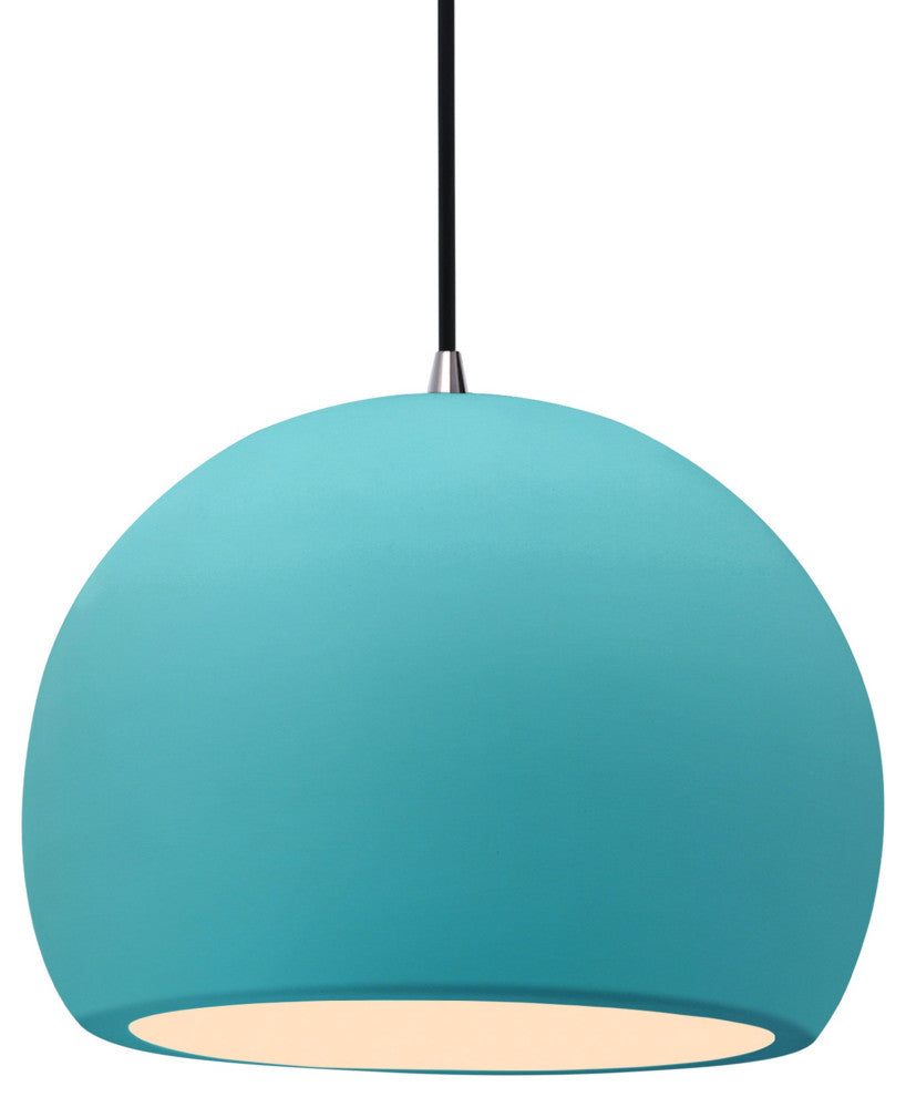 Radiance Large Globe Pendant, Reflecting Pool Frame, LED, Black Cord