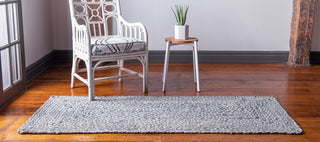 Unique Loom Gray Braided Chindi 6' Runner Rug