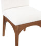 Waldorf Chenille Upholstered Dining Chair, Black, Chenille, Natural Finish, Cream, Side Chair, Boucle Fabric, Walnut Finish