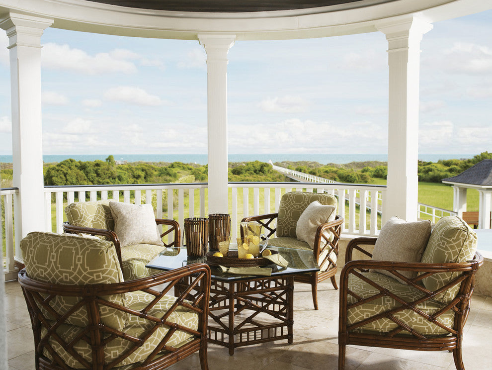 Key Largo Cocktail Table With Glass Top