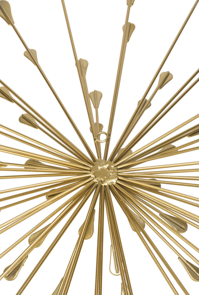 28" DIA Starburst Wall Art, Gold