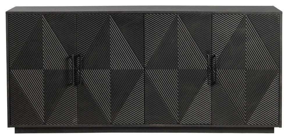 Watson 4-Door Painted MDF Sideboard, Black
