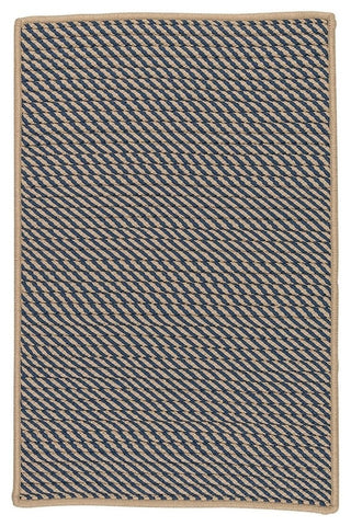 Colonial Mills Point Prim IM53 Blue Indoor/Outdoor Area Rug, Rectangular 4'x6'