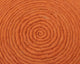 Ellie Round Pouf in Orange Wool With Polyester Filling