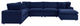 Commix 7-Piece Sunbrella Outdoor Patio Sectional Sofa Navy